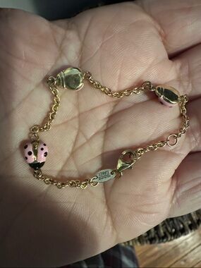 Brand new with box Kids Pink Ladybug Link Bracelet